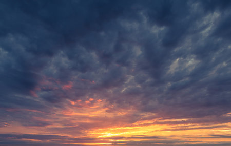 Low Angle View Of Sky At Sunset