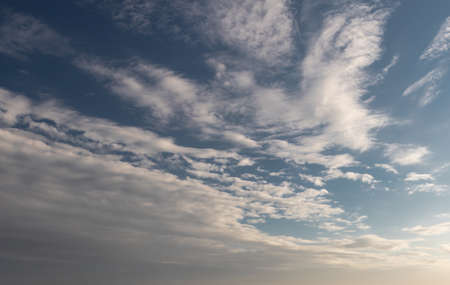 Beautiful blue sky clouds for background. Panorama of sky.の写真素材