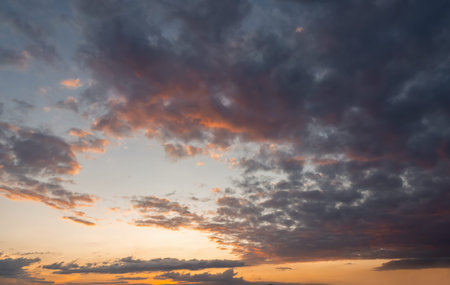 Low Angle View Of Sky At Sunsetの写真素材