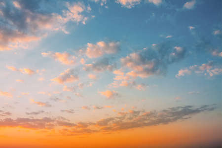 Low Angle View Of Sky At Sunsetの写真素材