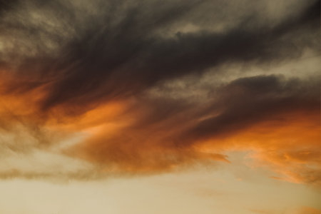 Low Angle View Of Sky At Sunsetの写真素材