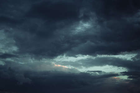 Low Angle View Of Sky At Sunsetの写真素材