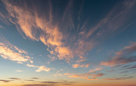 Low Angle View Of Sky At Sunsetの写真素材