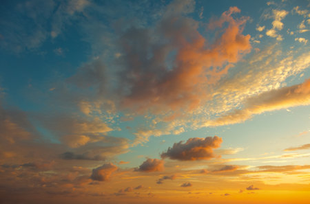 Low Angle View Of Sky At Sunsetの写真素材