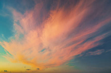 Low Angle View Of Sky At Sunsetの写真素材