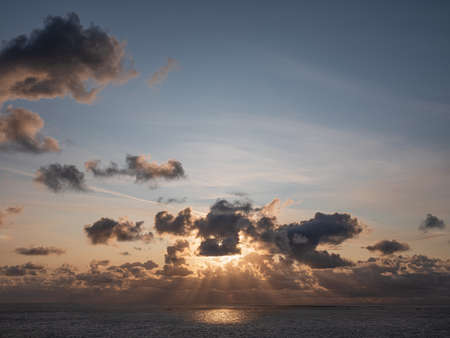 Low Angle View Of Sky At Sunsetの写真素材