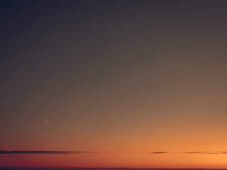 Low Angle View Of Sky At Sunsetの写真素材