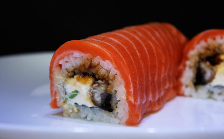 sushi with salmon