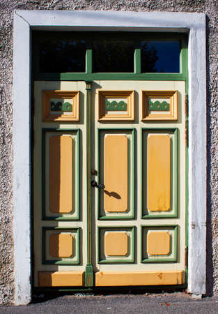 old wooden doorの写真素材