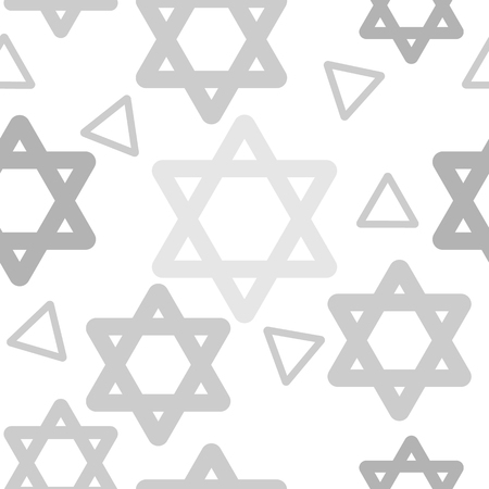 six-pointed stars of gray color on a white background. The stars of the Magen David. Great background for the site of Israeli themes.のイラスト素材