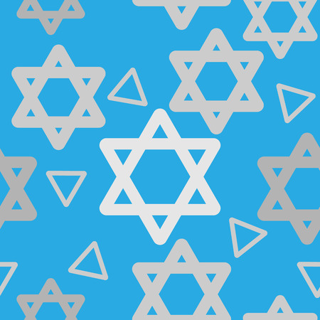 Jewish seamless pattern with form and star of David. Perfect for wallpapers, pattern fills, gift papers, textile, web page background.のイラスト素材