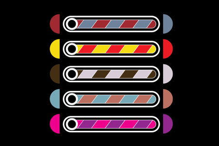 The loading band in different layouts. You can use it as a slider for a program or game.