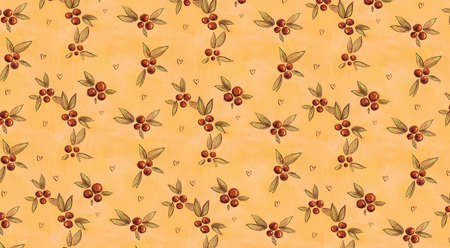 Nice retro berries or fruit pattern to use on fabric or papier or even wallpaperの写真素材