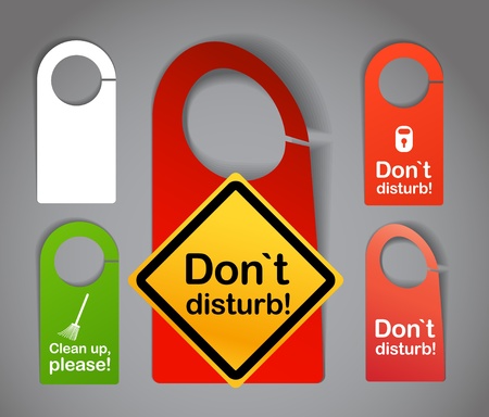  Do not disturb labelsのイラスト素材