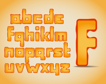 Set of vector letters from fruit のイラスト素材