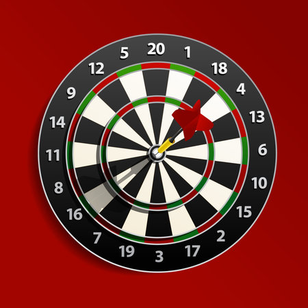 Dart is in the aim  のイラスト素材