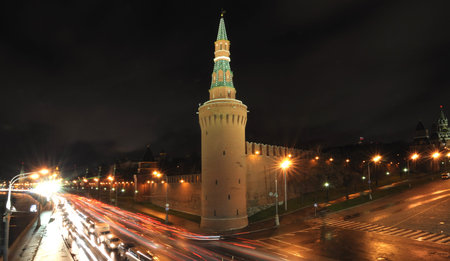 Moscow Kremlin at nightの写真素材