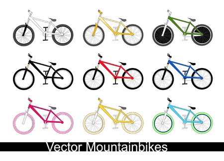 mountain bikesのイラスト素材