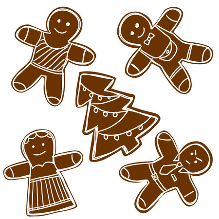 Gingerbread cookiesのイラスト素材