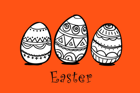 Easter eggs illustrationのイラスト素材