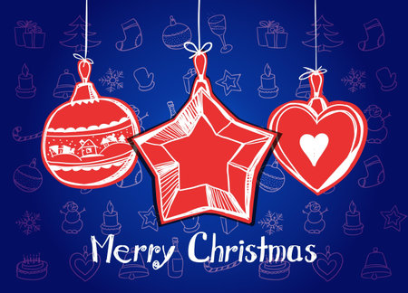 Happy Christmas cardのイラスト素材