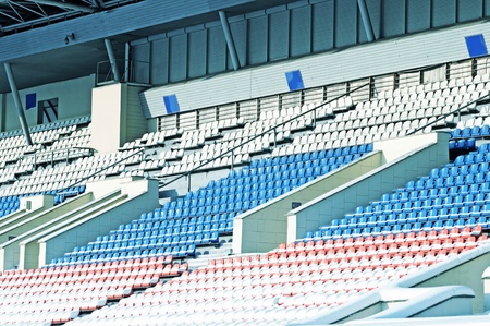 Vacant seats in stadiumのeditorial素材