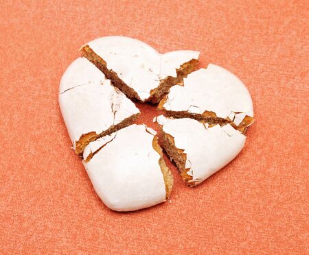    Crushed heart cardの写真素材