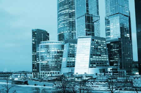 skyscrapers in the morningのeditorial素材