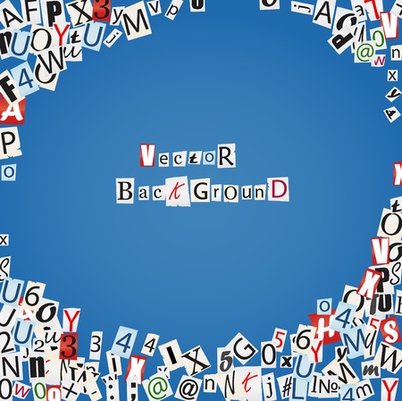 Background of letters from newspaper and magazines のイラスト素材