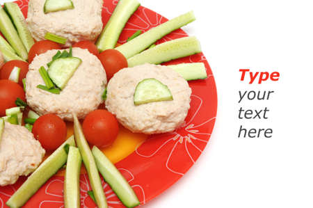 Steam turkey cutletsの写真素材