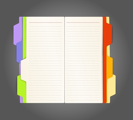 Background of opened diary on a tableのイラスト素材