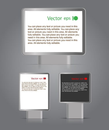 Advertising boards different formats. Place your text on them のイラスト素材