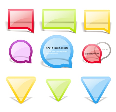 Set of glass style speech bubblesのイラスト素材
