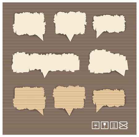 Paper style speech bubbles for the text のイラスト素材
