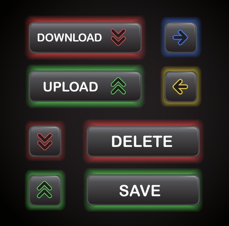 set of navigation modern style buttons のイラスト素材