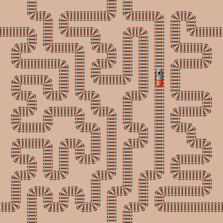 Seamless background of railway patternのイラスト素材