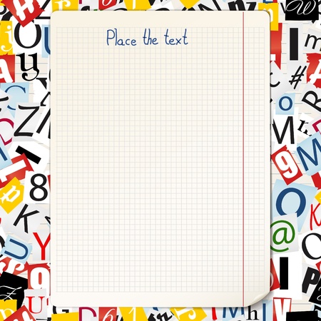 Seamless background of magazine`s and newspaper`s letters のイラスト素材