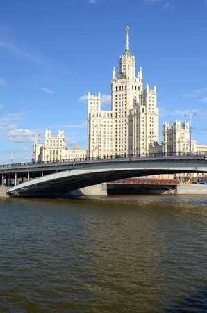 Vintage skyscraper in Moscow.のeditorial素材