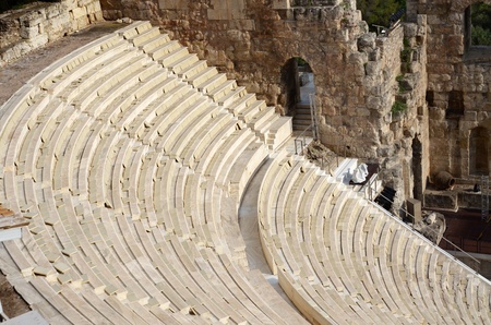 Odeon in Acropolis in Greeceのeditorial素材