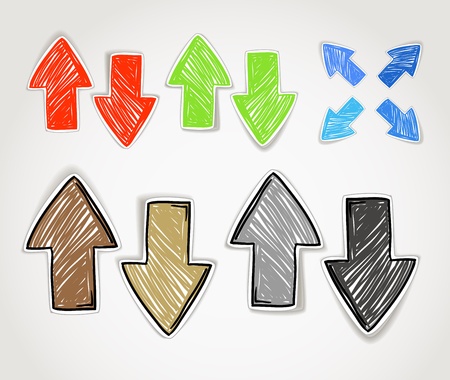 Hand-drawn arrow symbols collection Hand-drawn arrow symbols collection