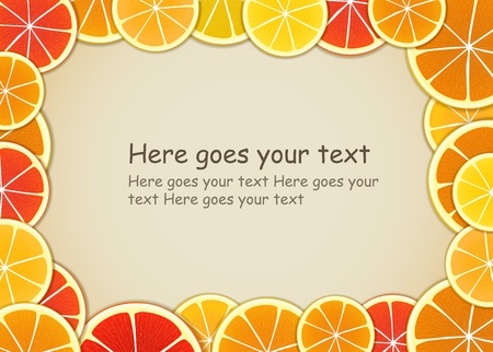Citrus background. Ready for a textのイラスト素材