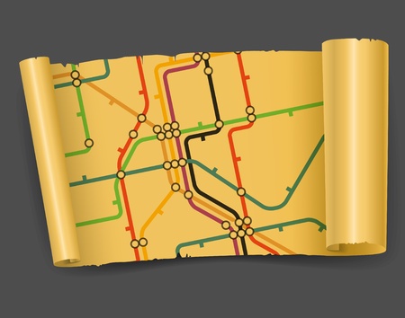 Abstract background of vintage metro schemeのイラスト素材