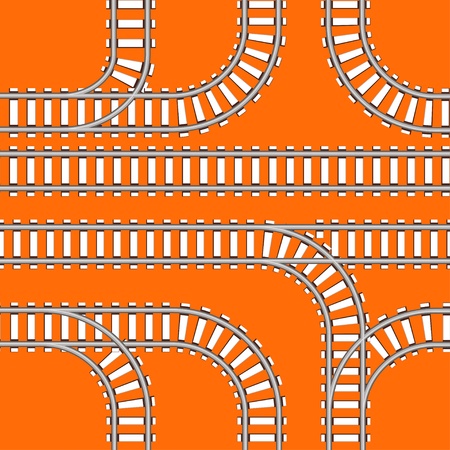 Seamless background of railway tracksのイラスト素材