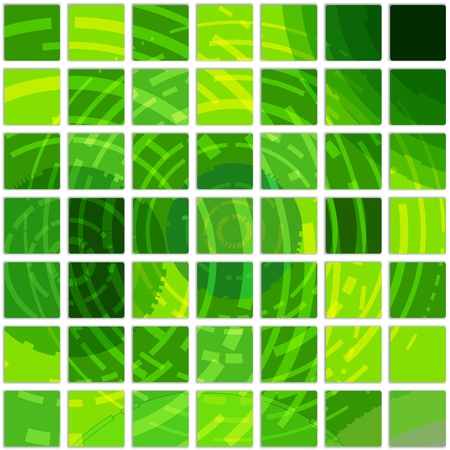 Abstract background of square green tilesのイラスト素材