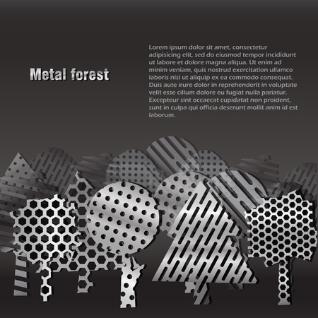 Steel forest background. Place your textのイラスト素材