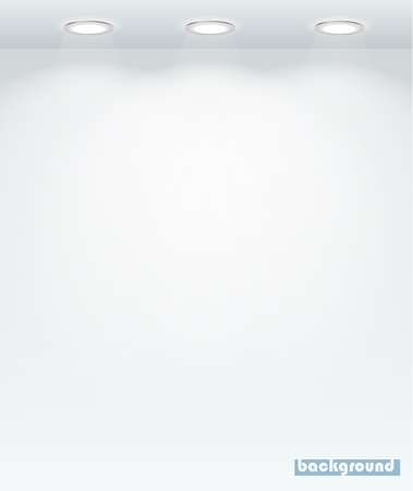 Illuminated empty wall template. Ready for your contentのイラスト素材
