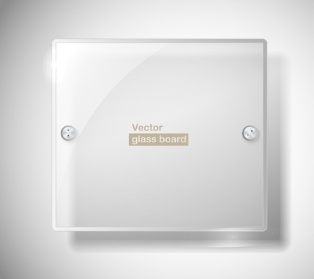 Square advertising glass board. Place your text on itのイラスト素材