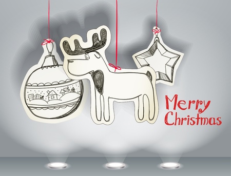 Christmas illustration of christmas toysのイラスト素材