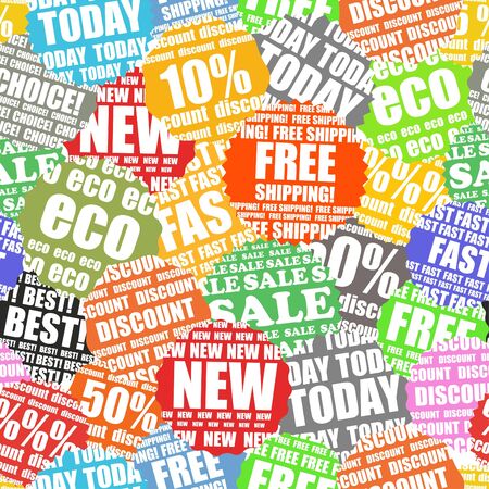 Shopping labels seamless backgroundのイラスト素材