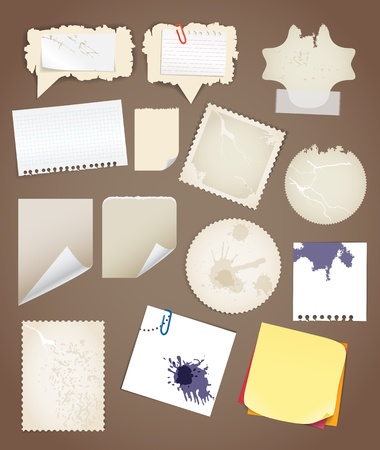 Collectionn of vintage paper sheetsのイラスト素材